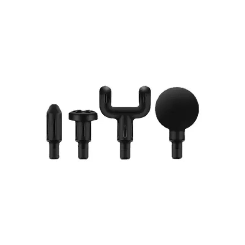 Four massage heads included with the mini handheld massage gun