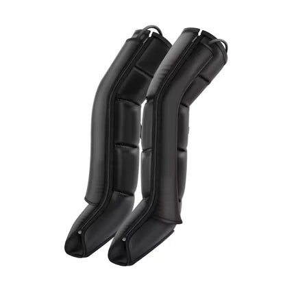 Leg compression massager with air pressure sleeves for muscle recovery and circulation